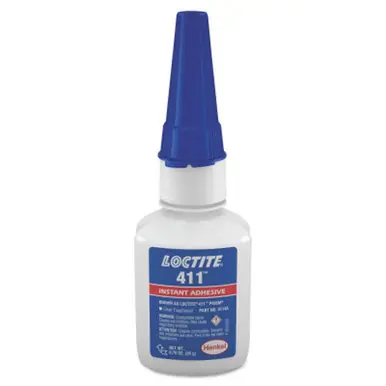 LOCTITE 135446 411 Prism Instant Adhesive, Clear/Toughened, 20 g, Bottle, Clear