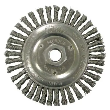 WEILER 09000P Roughneck Stringer Bead Wheel 6 7/8" D x 3/16" W .02" Wire (5pk)