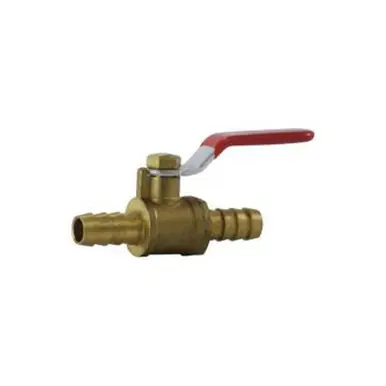 Midland Industries 944142LF - Mini Ball Valve, 1/4" Nominal, Hose Barbed x Hose Barbed, 200 psi WOG