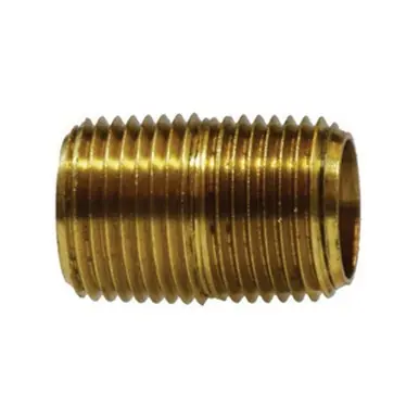 Midland Industries 28496 - Pipe Nipple, 1" NPTF x 1" Close, Brass