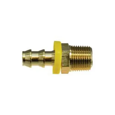 Midland Industries 30206 - Straight Adapter, 1/2" Push-On Hose Barbed x 3/8" NPT(M)F, Brass