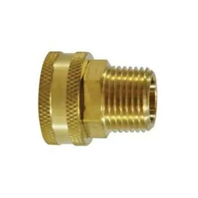Midland Industries 30183 - Straight Swivel Adapter, 3/4" FGH x 1/2" NPT(M)F, Brass