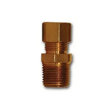 Midland Industries 268X6 - Connector, 3/8" Compression x 1/4" Compression, Brass