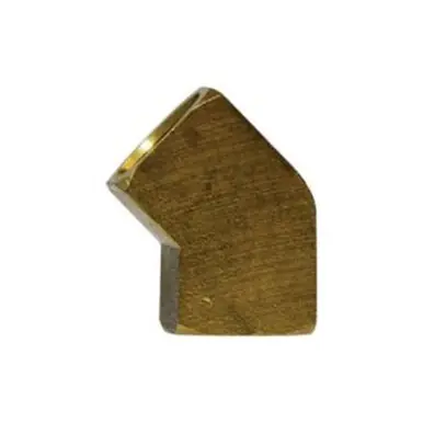 Midland Industries 28021 - 45° Elbow, 1/2" NPT(F)F x 1/2" NPT(F)F, Brass