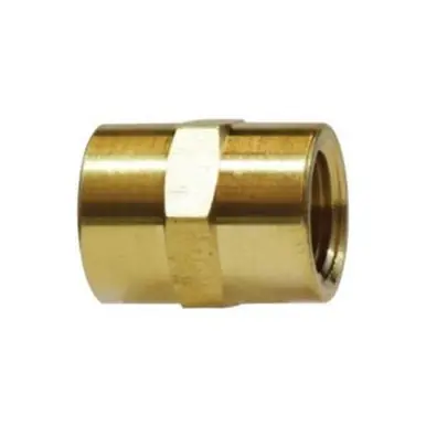 Midland Industries 28061 - Pipe Coupling, 1/2" NPT(F) x 1/2" NPT(F), 1-1/2", Brass