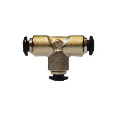 Midland Industries 20741N - Union Tee, 3mm Push-In x 3mm Push-In x 3mm Push-In, Brass,