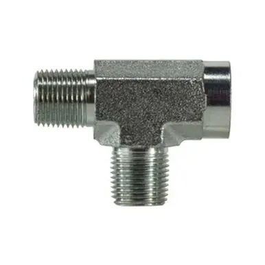 Midland Industries 560344 - Run Tee, 1/4" Male Pipe x 1/4" Female Pipe x 1/4" Male Pipe, Steel