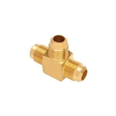 Midland Industries 244X4 - Barstock Union Tee, 1/4" SAE 45° Flared x 1/4" SAE 45° Flared x 1/4",