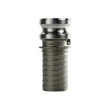 Midland Industries 63953 - Cam & Groove Adapter, 1-1/4" Type E x 1-1/4" Hose Barbed, Stainless Steel
