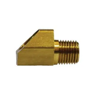 Midland Industries 12077 - 45° Elbow, 1/2" Female Inverted Flared x 3/8" NPT(M)F, Brass