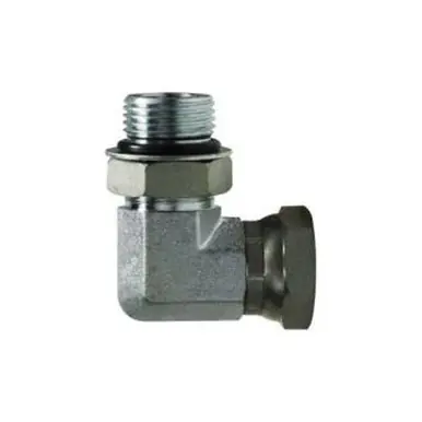 Midland Industries 6901NWO108 - 90° Swivel Adapter Elbow, 7/8" Male ORB x 1/2" FNPSM, Steel
