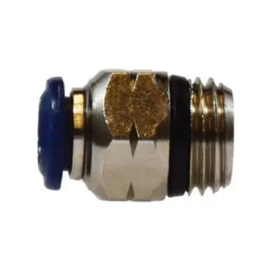 Midland Industries 20023N - Straight Adapter, 1/8" Push-In x 1/4" NPT(M) Global, Brass,
