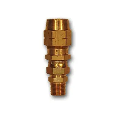 Midland Industries HE68S-86 - Hose End Swivel Connector w/ Adapter, 1/2" Tube OD x 3/8" Tube OD,