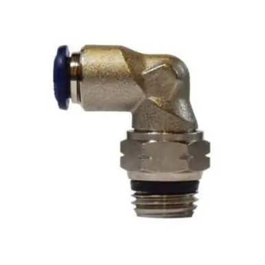 Midland Industries 20080N - 90° Swivel Elbow, 5/32" Push-In x 1/8" NPT(M) Global, Brass,