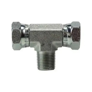 Midland Industries 160188 - Swivel Branch Tee, 1/2" FNPSM x 1/2" FNPSM x 1/2" Male Pipe, Steel