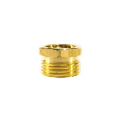 Midland Industries 18AS-12D -Champion Brass Short Straight Rigid Adapter, 3/4" MGH x 1/2" Female