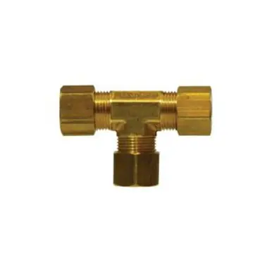 Midland Industries 18104 - Tee, 5/16" Compression x 5/16" Compression x 5/16" Compression, Brass