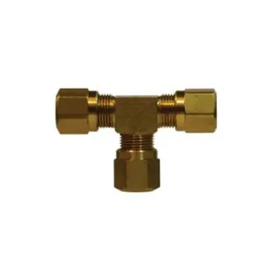 Midland Industries 38045 - Tee, 3/8" Tube OD x 3/8" Tube OD x 3/8" Tube OD, Brass