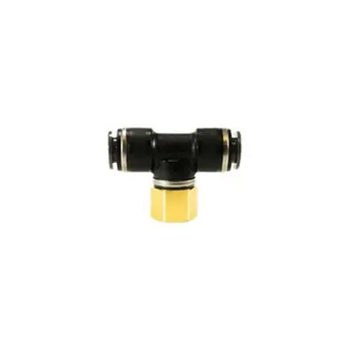 Midland Industries 277PPSCDOT-6A -Champion Brass Female Branch Tee, 3/8" Push-to-Connect x 3/8"