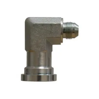 Midland Industries 17041620 - 90° Adapter Elbow, 1" MJIC x 1-1/4" Code 61 Flanged, Steel
