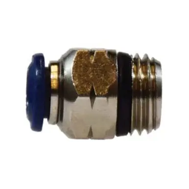Midland Industries 20841N - Straight Connector, 1/2" Tube OD x 1/8" MPT, Brass, Nickel-Plated
