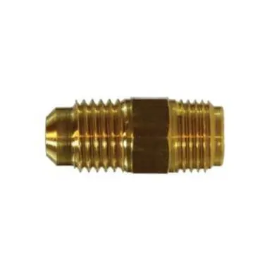 Midland Industries 12252 - Adapter, 1/4" Male SAE Flared x 1/4" Male Inverted Flared, Brass