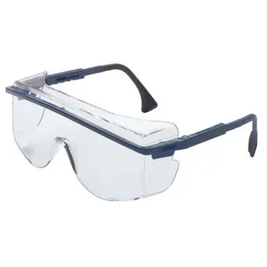 Honeywell S2510C Astrospec OTG 3001 Eyewear, Clear Lens, Polycarbonate, Uvextreme AF, Blue Frame