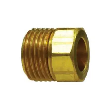 Midland Industries 12017 - Hex Nut, 1/2" Male Inverted Flared, Brass