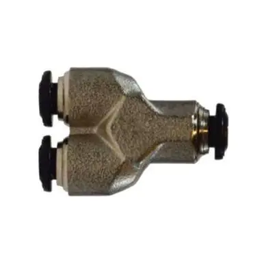 Midland Industries 20815N - Union Wye, 8mm Push-In x 8mm Push-In x 8mm Push-In, Brass,