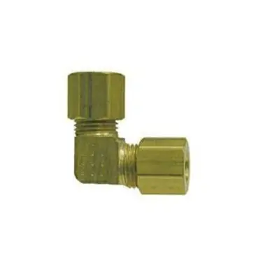 Midland Industries 18124B - 90° Barstock Union Elbow, 1/4" Compression x 1/4" Compression, Brass