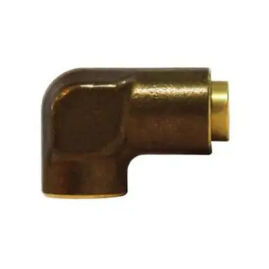 Midland Industries 700402 - 90° Elbow, 1/4" Tube OD x 1/8" NPT(F)F, Brass