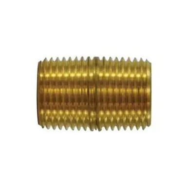 Midland Industries 706112-04 - Nipple, 1/4" MPT x 1/4" MPT, Close, Brass
