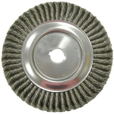 WEILER 08200-14 Standard Twist Knot Wire Wheel 12" .014" Steel Wire 2" Arb. Hole