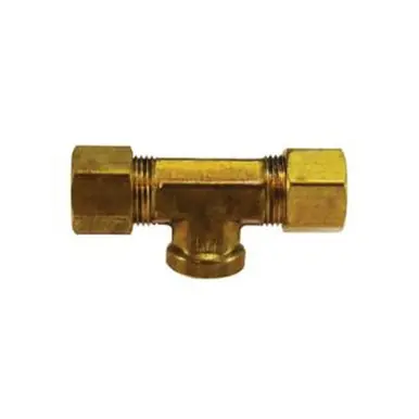 Midland Industries 18322 - Branch Tee, 3/8" Compression x 3/8" Compression x 1/4" NPT(F)F, Brass