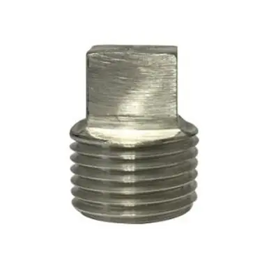 Midland Industries 63655B1 - Barstock Square Head Plug, 1" MPT, Stainless Steel, 1000/3000 lb
