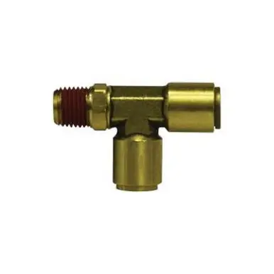 Midland Industries 710804S - Swivel Run Tee, 1/2" Tube OD x 1/4" MIP x 1/2" Tube OD, Brass