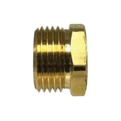Midland Industries 30068 - Straight Rigid Adapter, 3/4" MGH x 1/2" NPT(F)F, Brass