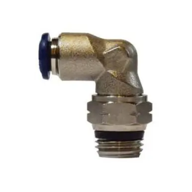 Midland Industries 20084N - 90° Swivel Elbow, 3/8" Push-In x 3/8" NPT(M) Global, Brass,