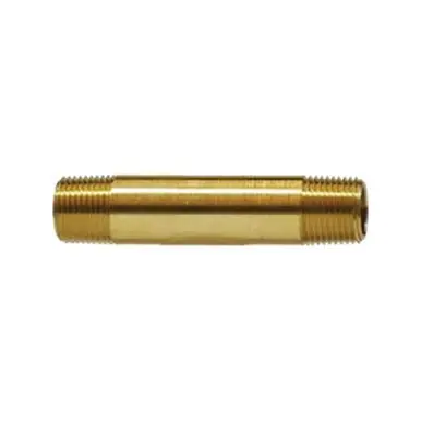 Midland Industries 28484 - Long Nipple, 1/4" MPT x 1/4" MPT, 5" Brass