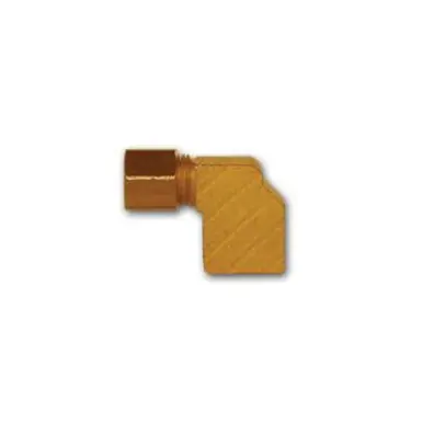 Midland Industries 270X4X4 - 90° Barstock Elbow, 1/4" Compression x 1/4" NPT(F)F, Brass