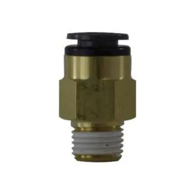 Midland Industries 680806C - Straight Connector, 1/2" Push-In x 3/8" MIP, Composite