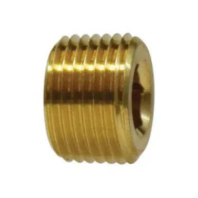 Midland Industries 28096 - Countersunk Hex Plug, 1/2" NPT(F), 0.61" Brass