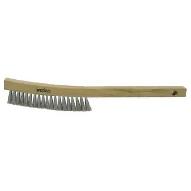 WEILER 44240 Plater‘s Brushes 4 X 18 Rows Stainless Steel Wire Wire Wood Handle