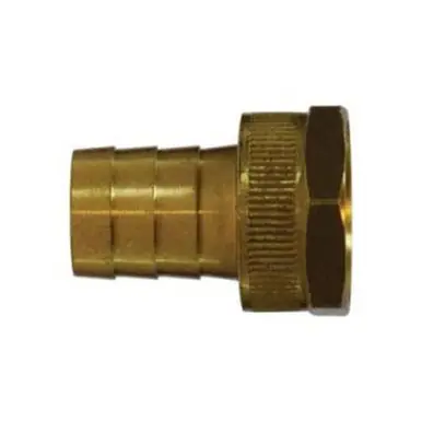 Midland Industries 30455 - Short Shank Female End Hex Adapter w/ Hex Nut, 3/4" Garden Hose Barbed x