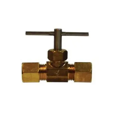 Midland Industries 709106-04 - Needle Valve, 1/4" Nominal, Compression, Brass Body