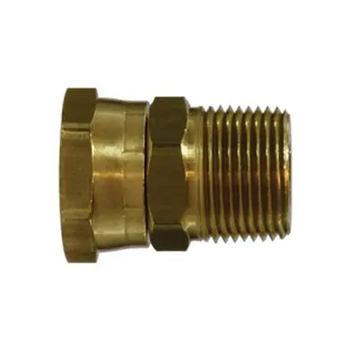 Midland Industries 30181LF - Swivel Adapter, 3/4" FGH x 1/4" MIP, Brass
