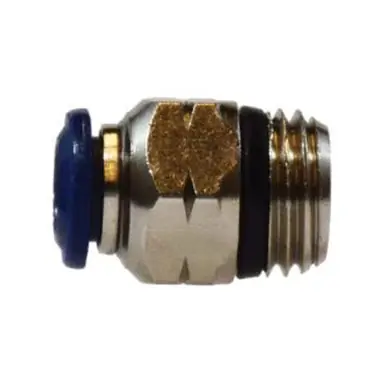 Midland Industries 20060N - Straight Adapter, 1/2" Push-In x 1/4" NPT(M) Global, Brass,