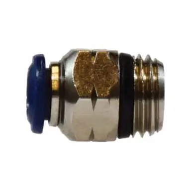 Midland Industries 20062N - Straight Adapter, 3/8" Push-In x 1/2" NPT(M) Global, Brass,