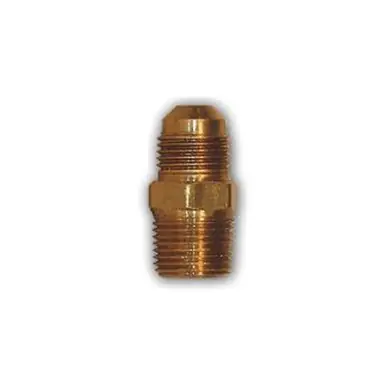 Midland Industries 248X12 - Half Union Adapter, 3/4" SAE 45° Male Flared x 1/2" MPT, Brass
