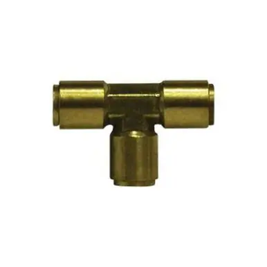 Midland Industries 640600 - Union Tee, 3/8" Push-In x 3/8" Push-In x 3/8" Push-In, Brass